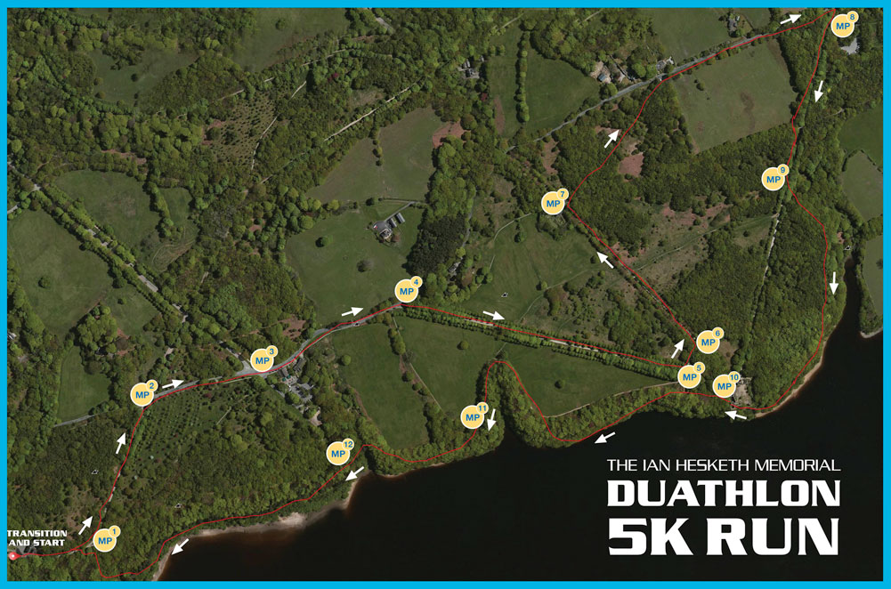5k Trail Run Map for Marshals